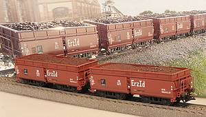 Mit Erzwaggons des Typs ErzId ergibt sich ein perfekter Ganzzug der Epoche III