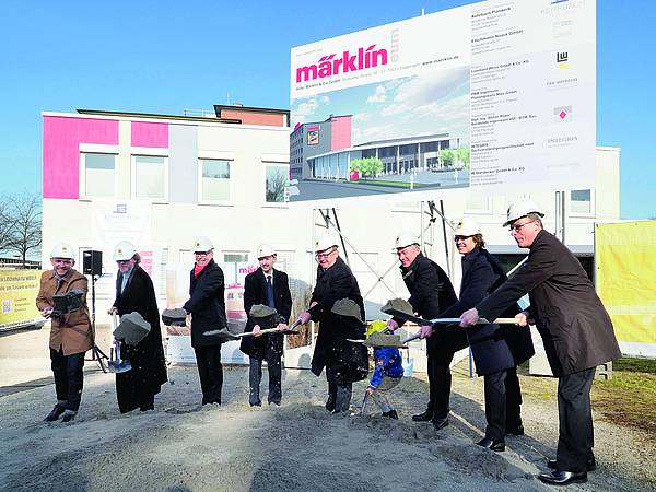 Baubeginn des märklineum am Firmenstammsitz in Göppingen