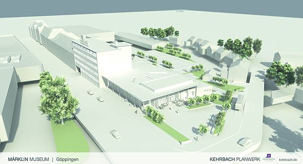 Baubeginn des märklineum am Firmenstammsitz in Göppingen