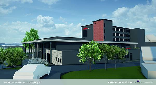 Baubeginn des märklineum am Firmenstammsitz in Göppingen