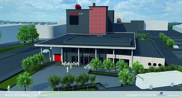 Baubeginn des märklineum am Firmenstammsitz in Göppingen