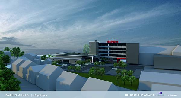Baubeginn des märklineum am Firmenstammsitz in Göppingen