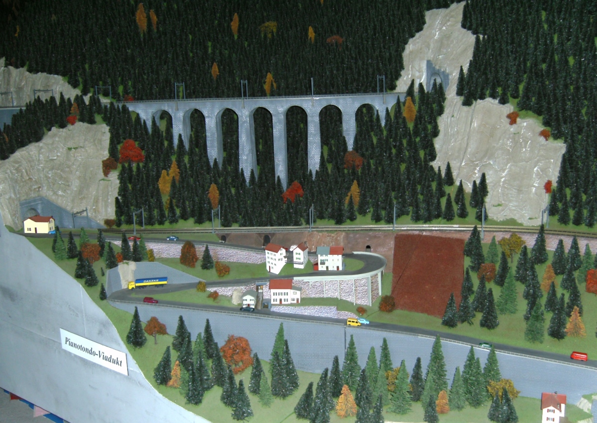 Modellbahn-Anlage der Spur N: 