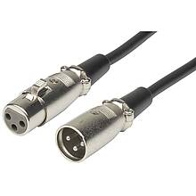 Buchse und Stecker eines hochwertigen 3-Pin XLR-Anschlusskabels