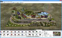 Mit dem "3D-Modellbahn Studio" sind Ihrer Fantasie keine Grenzen mehr gesetzt: Ob kleine Einstiegsanlage oder große Fahrbetriebe, das 3D-Modellbahn Studio unterstützt jede Art von Anlage (Screenshot: Stefan Werner  Softwareentwicklung )