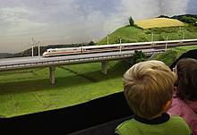 Auf der Messe "Die Modellbahn" zeigten die Eisenbahnfreunde Steinachtalbahn die Steinachtalbrücke in H0 (Foto: Ed Hendrickx)