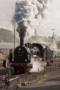 Die Dampflok der Baureihe 38 ist einer der Stars des Eisenbahnmuseums Bochum Dahlhausen