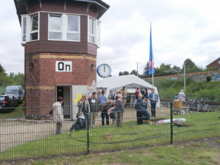 Das ehemalige Stellwerk On ist heute Heimat der Eisenbahnfreunde Oldesloh