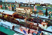 Modellbahn-Nostalgieanlage der Nenngröße 0 (Null) in klassischer Blechbauweise (Foto: Messe Sinsheim)