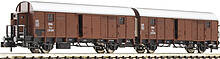Set gedeckter Güterwagen vom Typ LEIG als Spur N Funktionsmodell, Fleischmann Art.-Nr. 830681