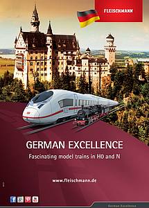 Modellbahn Fleischmann Markenposter german excellence