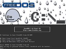 Booten des Betriebssystems FreeDOS von CD