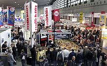 Die Märklin-Messeanlage in Halle 4 auf der Intermodellbau war auch 2012 immer dicht umlagert