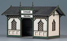 Aus einem Lasercut-Bausatz erstelltes Gebäude "Haltepunkt Wilhelmsthal", Hersteller Joswood.de
