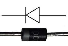 Schaltzeichen und Diode 1N4001
