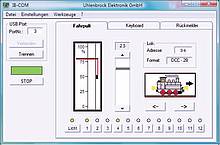Software-Fahrpult für Windows-PCs aus dem Lieferumfang der Uhlenbrock-digitalzentrale IB-Com
