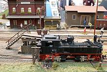 Schmalspur-Dampflok der Baureihe 99 auf der H0/H0e-Anlage "Timmelstein" (Foto: Peter Wieland)
