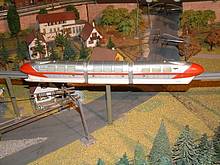 Monorail-Bahn von Schuco auf der Märklin Messeanlage der 60er-Jahre