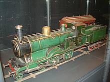 Einmaliges Märklin-Modell einer Dampflok für die Spur V, Modellbahn-Exponat auf der Ausstellung "Mythos_Märklin"