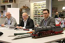 PIKO Vertriebsleiter Jens Beyer, PIKO Inhaber Dr. René F. Wilfer und PIKO Marketingleiter Maximilian Gentsch bei Pressekonferenz 2019