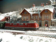 Eine V200 auf der Anlage des Lippstädter Eisenbahnvereins