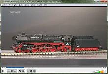 Der VLC media Player bei der Wiedergabe einer Aufzeichnung von "Eisenbahn-Romantik"