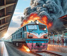 Ein Brand in einer Diesellok oder andere Unglücksfälle sind in der betrieblichen Eisenbahnpraxis nahezu immer ein Auslöser für eine Zugbrechung
