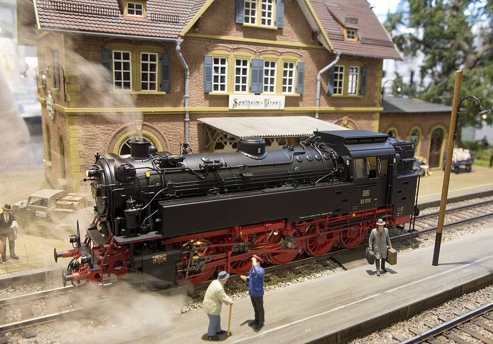 Dampflok  Güterzug  Schiene Lokomotive Modellbau Eisenbahn Modelleisenbahn Spur 